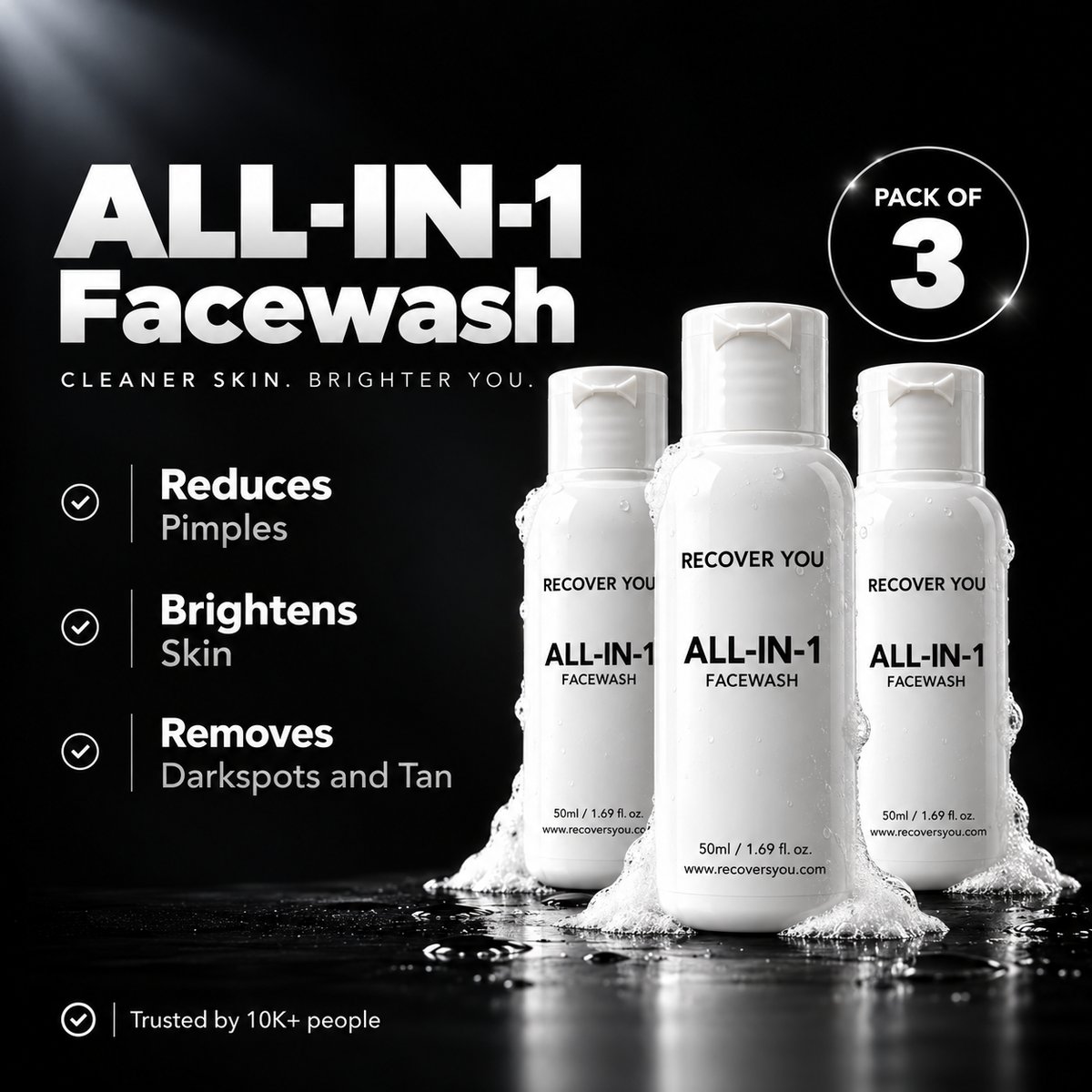 All-IN-1 Facewash Pack of 3